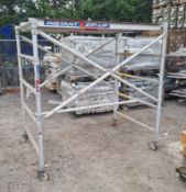 Scaffolding Tower Consisting of - Instant zip-up Double width tower frame L245 x W146 x H202cm, 2x I