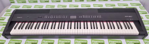 Roland FP-80-BK digital piano in flight case - serial number: Z9D6136
