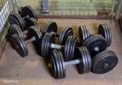 Dumbbell set - 4x pairs from 20kg to 35kg