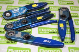 4x DMC M22520/1-01 AF8 Circular Indent Hand Crimping Tools