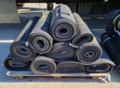 Assorted black rubber matting 6mm thick - 10 rolls