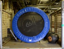 66 fit mini indoor exercise trampoline - 3ft/90cm diameter, Medicine balls x 6 (1x3kg, 2x4kg, 2x5kg