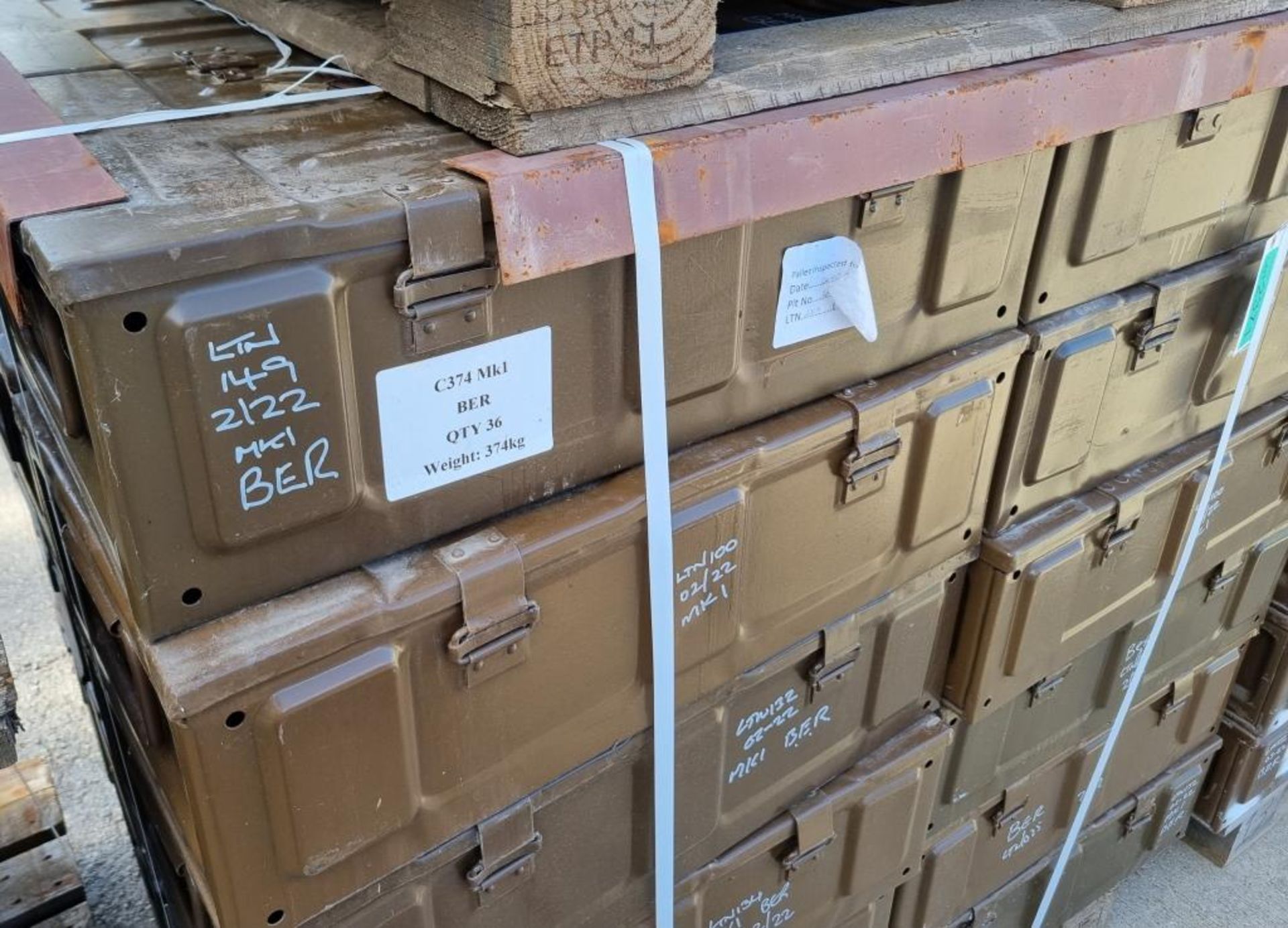 C374 Mk1 BER ammo boxes x36 - Image 2 of 2