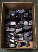 Box of mobile phones including, LG, ZTE, Mobiwire, Nokia, Samsung,