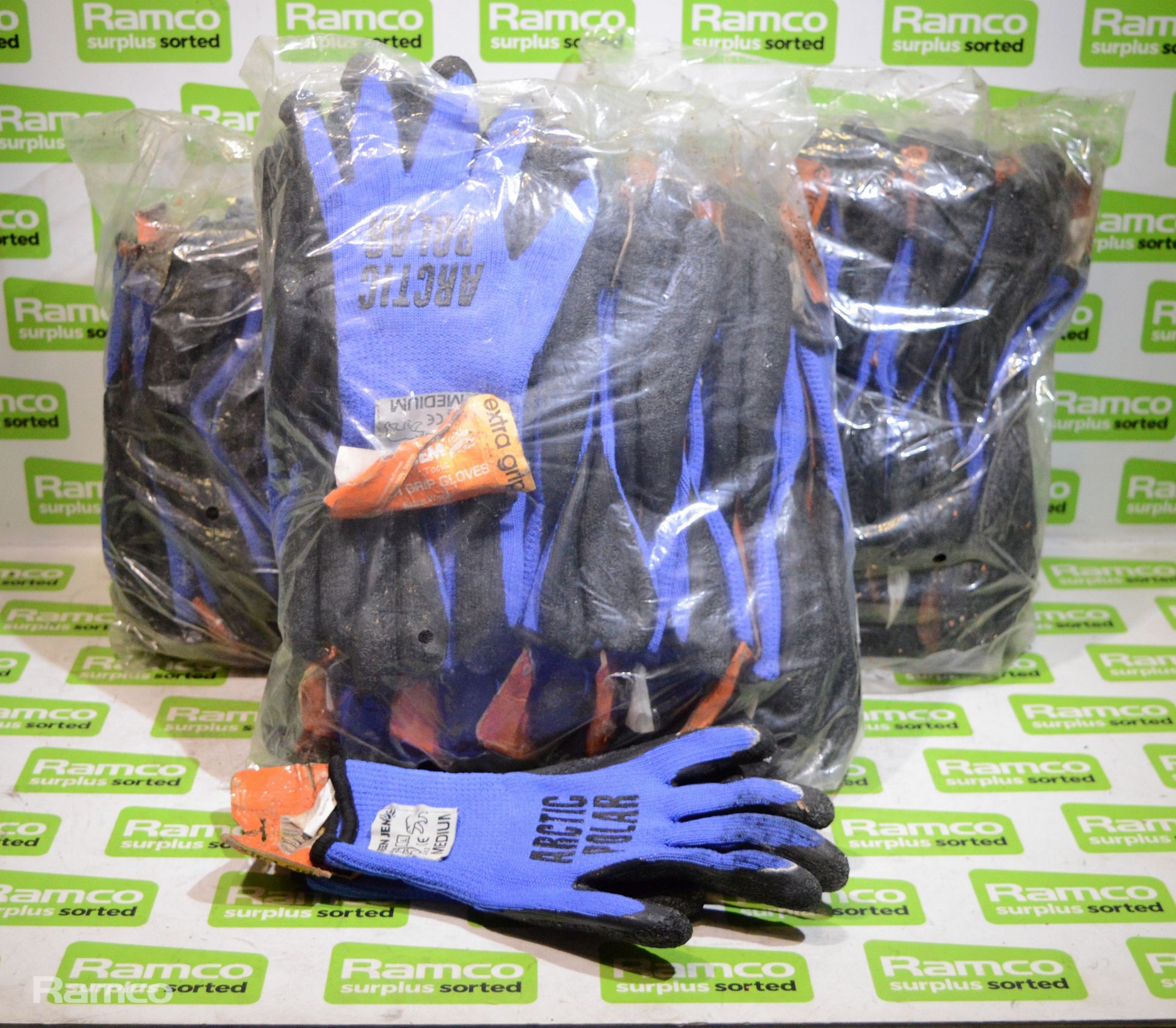 36 pairs of Green Jem Medium BLUE workwear gloves