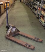 Pallet truck with wide forks - 150x68x125cm