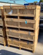 4x wooden crates - 1220 x 890 x 430