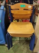 5x GS stackable chairs - L49 x W44 x H80cm