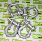 WLL 81/2T 2 tonne shackle 8.5 pin - 2 per pack - 2 packs