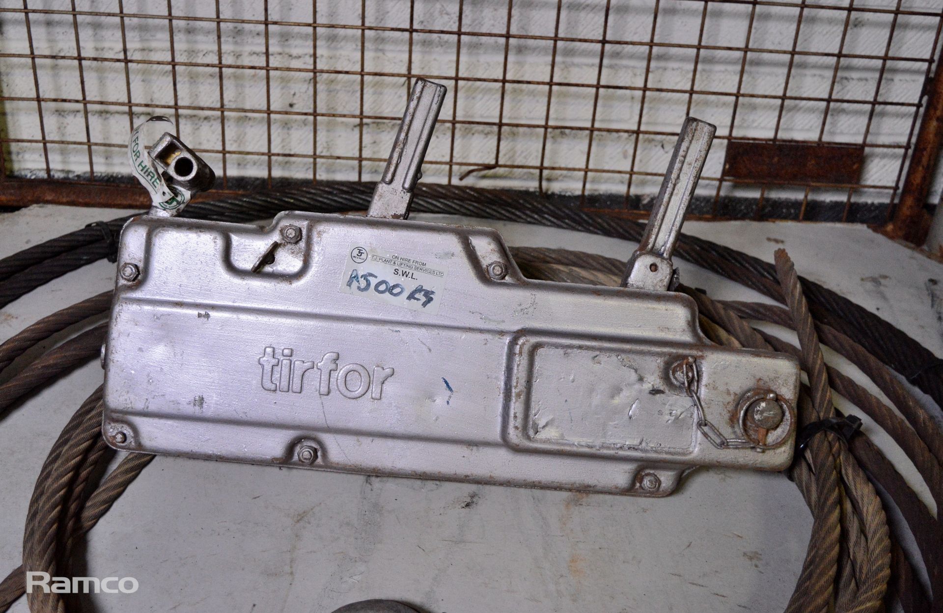 1500kg Tirfor winch & cable - Image 3 of 3