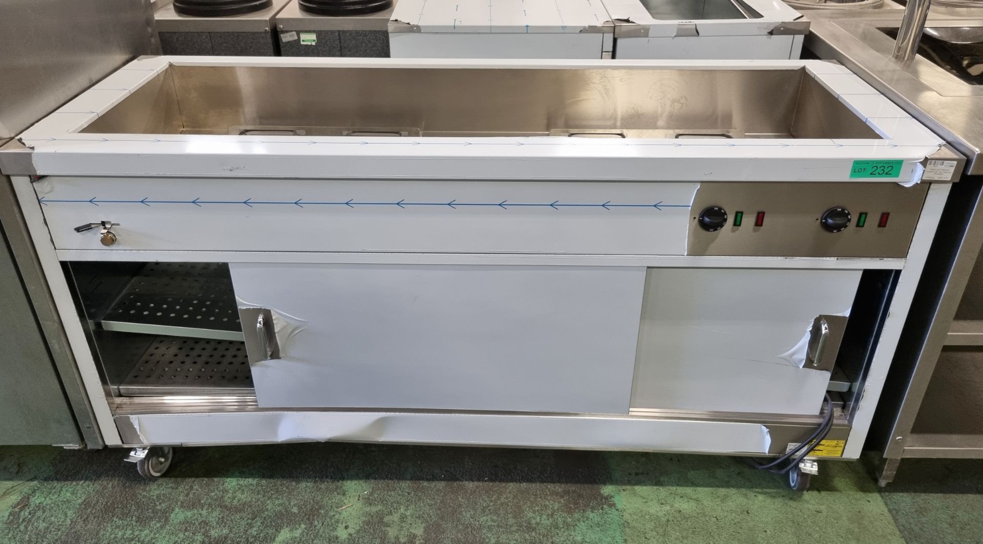 Parry HOT18BM hot cupboard with bain marie top - 180 x 65 x 90