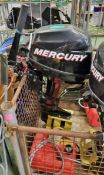 Mercury 9.9HP four stroke outboard motor & fuel can - 17.9 hours