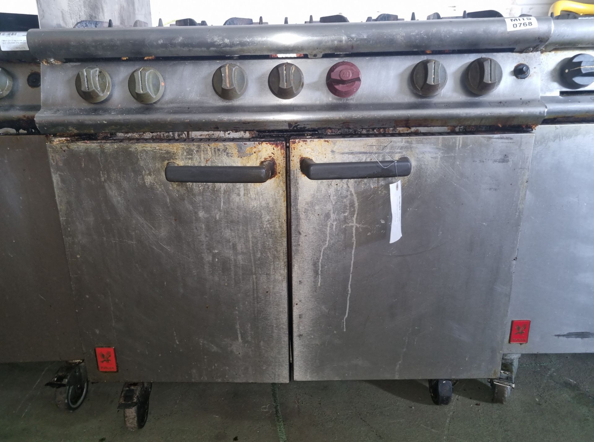 Falcon G3101 six burner gas oven with casters - Image 3 of 4