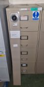 4 Drawer security filing cabinet with Chubb Mark IV manifoil combination lock