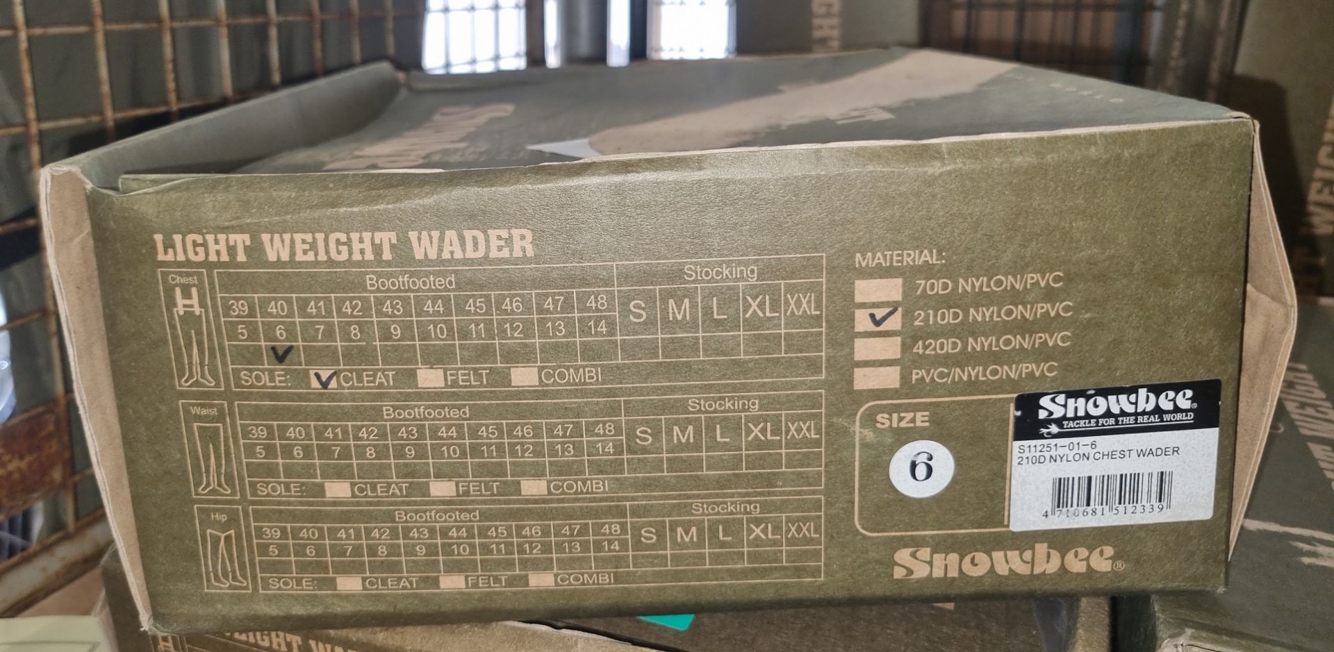 Shobee lightweight wader 210D nylon/pvc - size 6 - Image 3 of 3