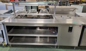 Victor SSHHP4 ceramic hotplate/serving station with Victor Caribframe (S) with stainless steel