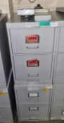 2x 2 Drawer Security Filing Cabinets with Chubb Mark IV Manifoil Combination Lock