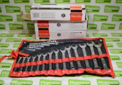 3x Tectool 14 piece combination spanner sets