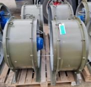 4x Elta Industrial fans - SC063K4 0 C5 / 15 / AU - 400V - 3ph - 50hz - 1440 RPM - 1.1kW - WEG Motor