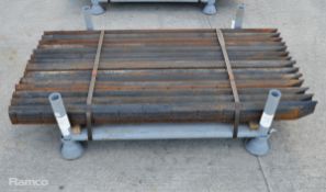 Metal angled fence posts - 180 cm - approx 150 per pallet