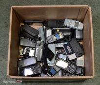 Box of mobile phones including, LG, ZTE, Mobiwire, Nokia, Samsung,