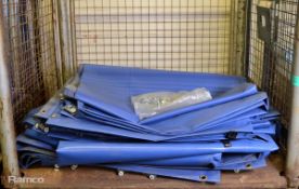 Blue heavy duty cover ups with eyelets (qty: 9) - approx cover size 400x340cm