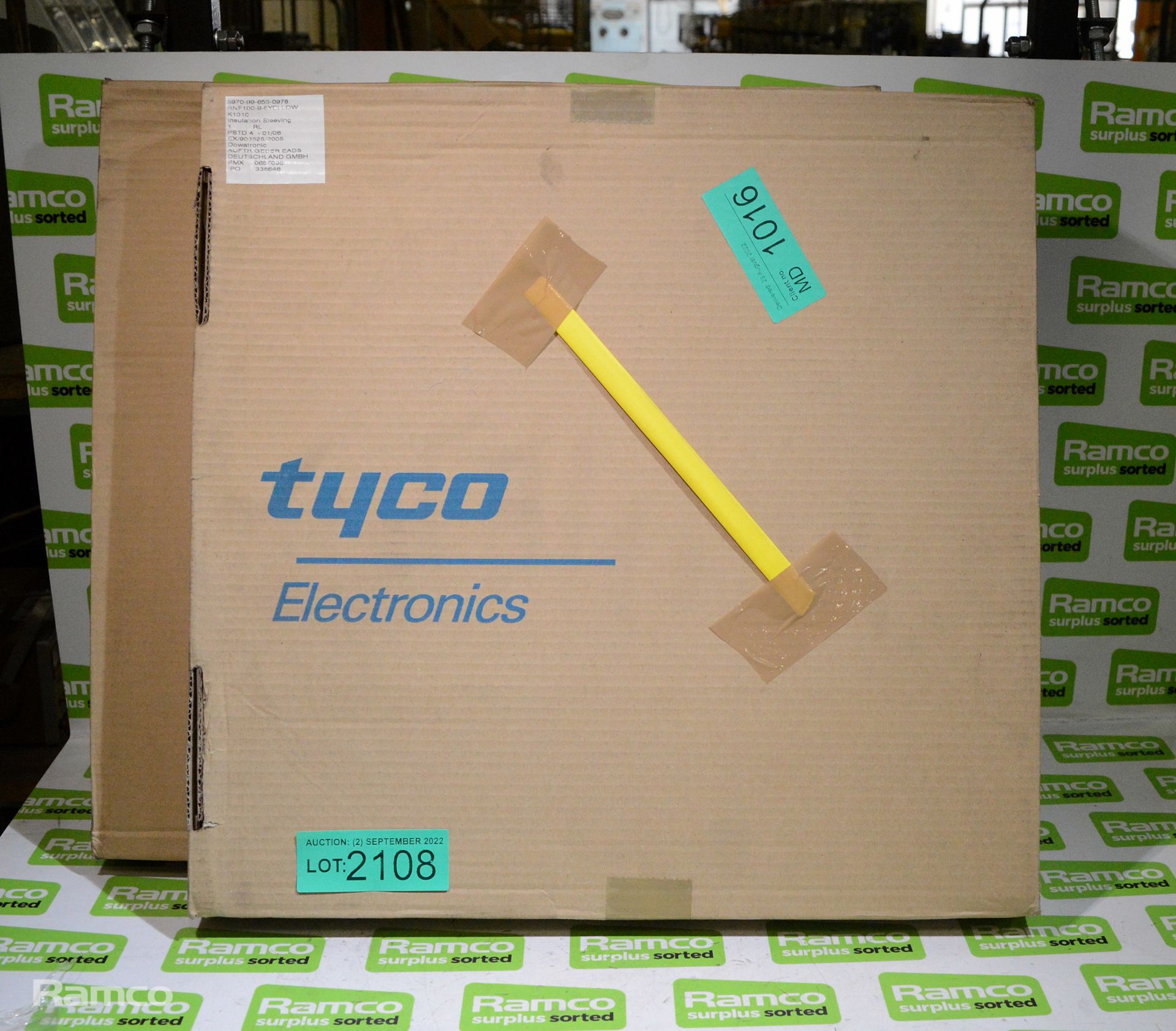 Tyco electronics heat shrink sleeving 3/8 inch - 2 boxes