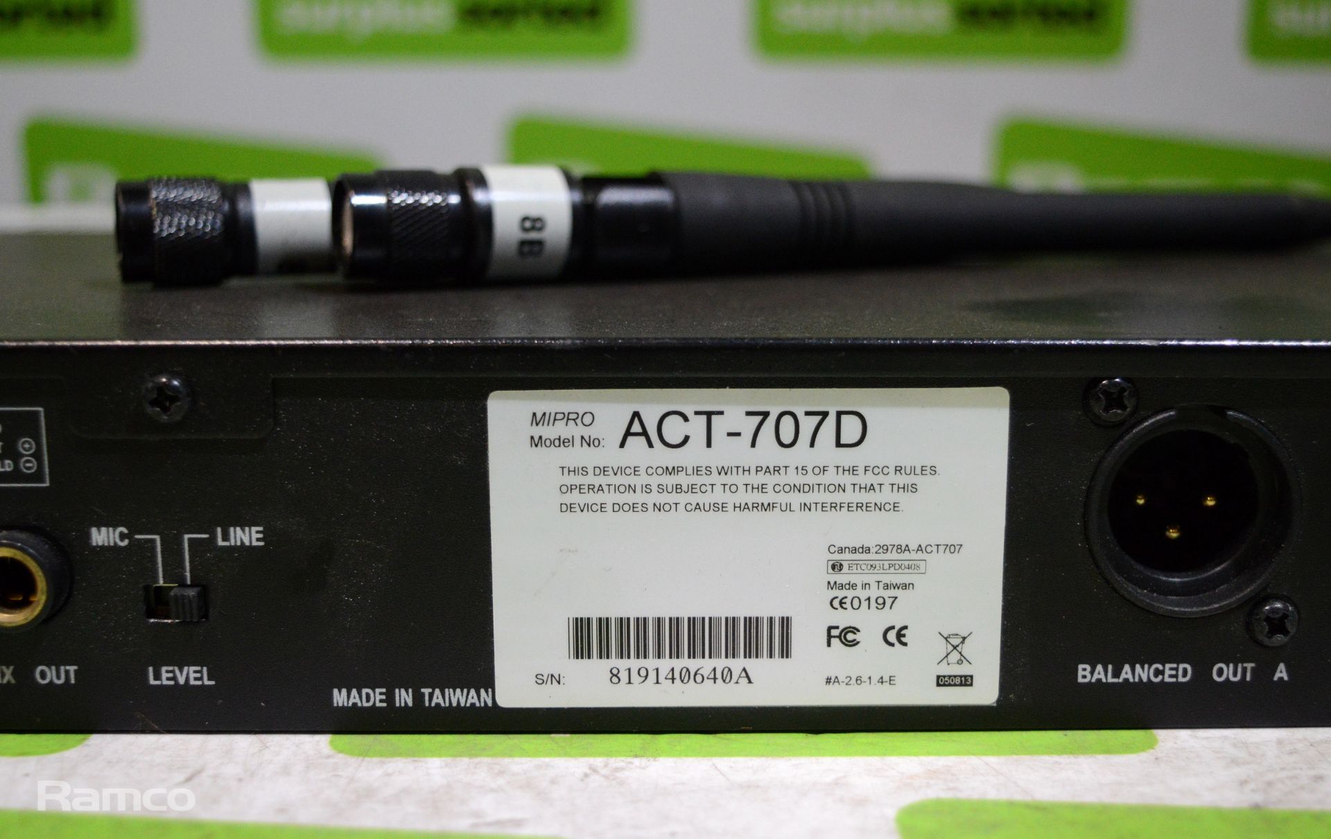 Mipro Act-707D Wireless receiver 100-240V L47 x W21 x H5cm - Image 4 of 4