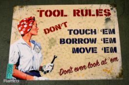 700x500 tin sign - Tools Rules