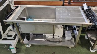 Stainless Steel Portable Sluice Sink Assembly