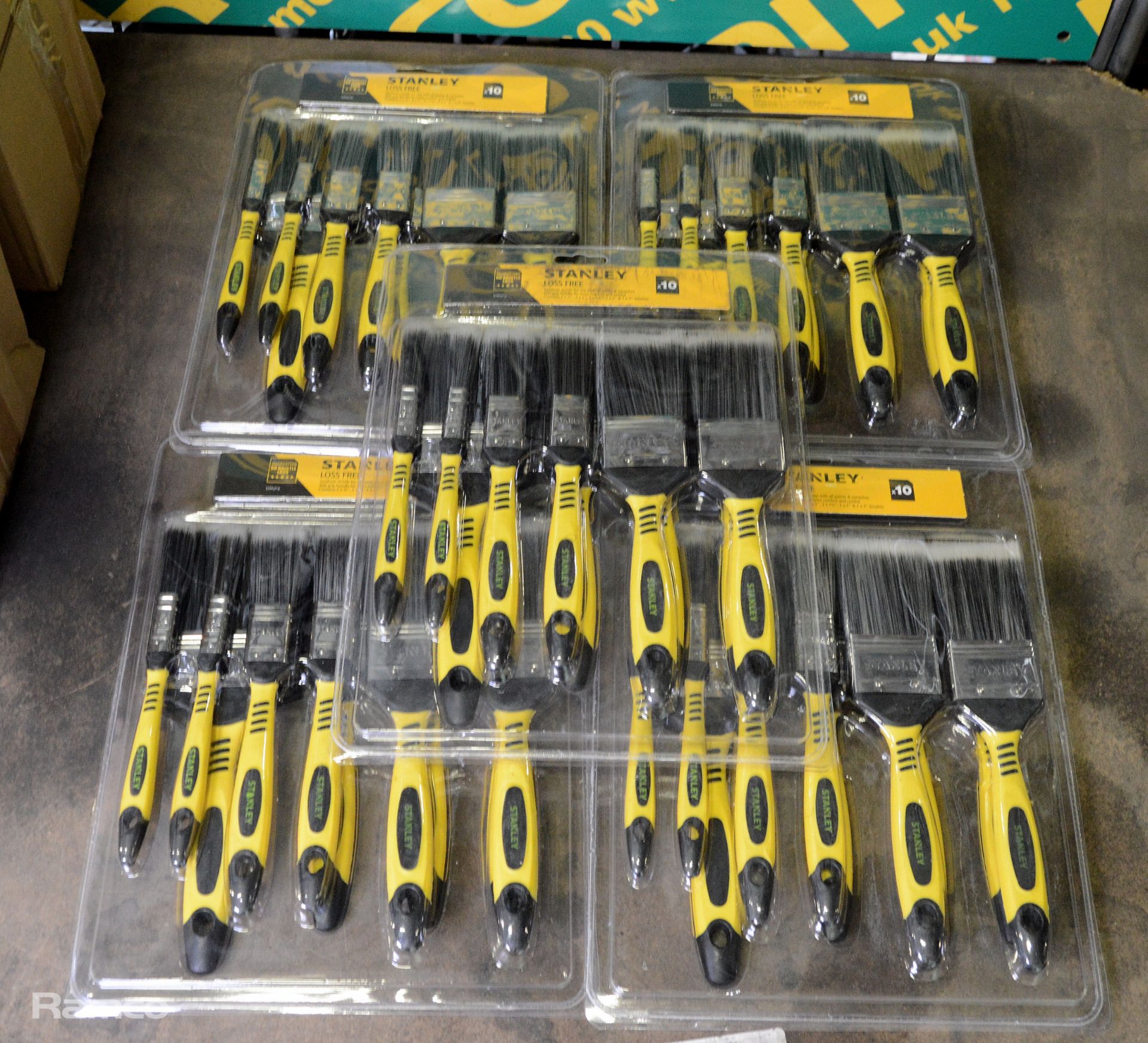 5x Stanley 10 piece paint brush sets