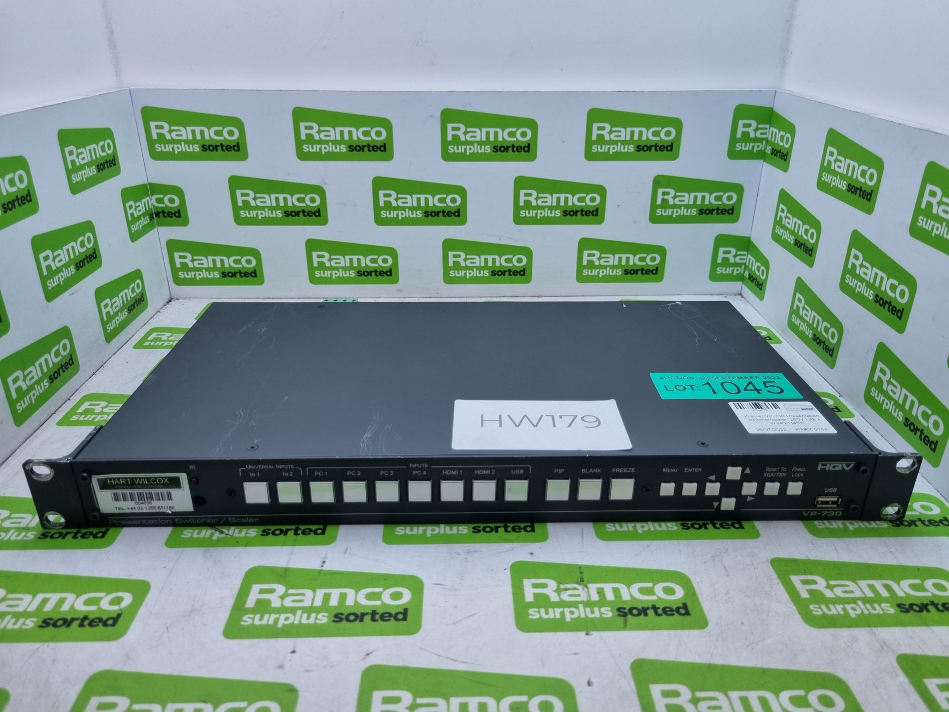 Kramer VP-730 Presentation switcher/scaler. 250V L48 x W24 x H4cm