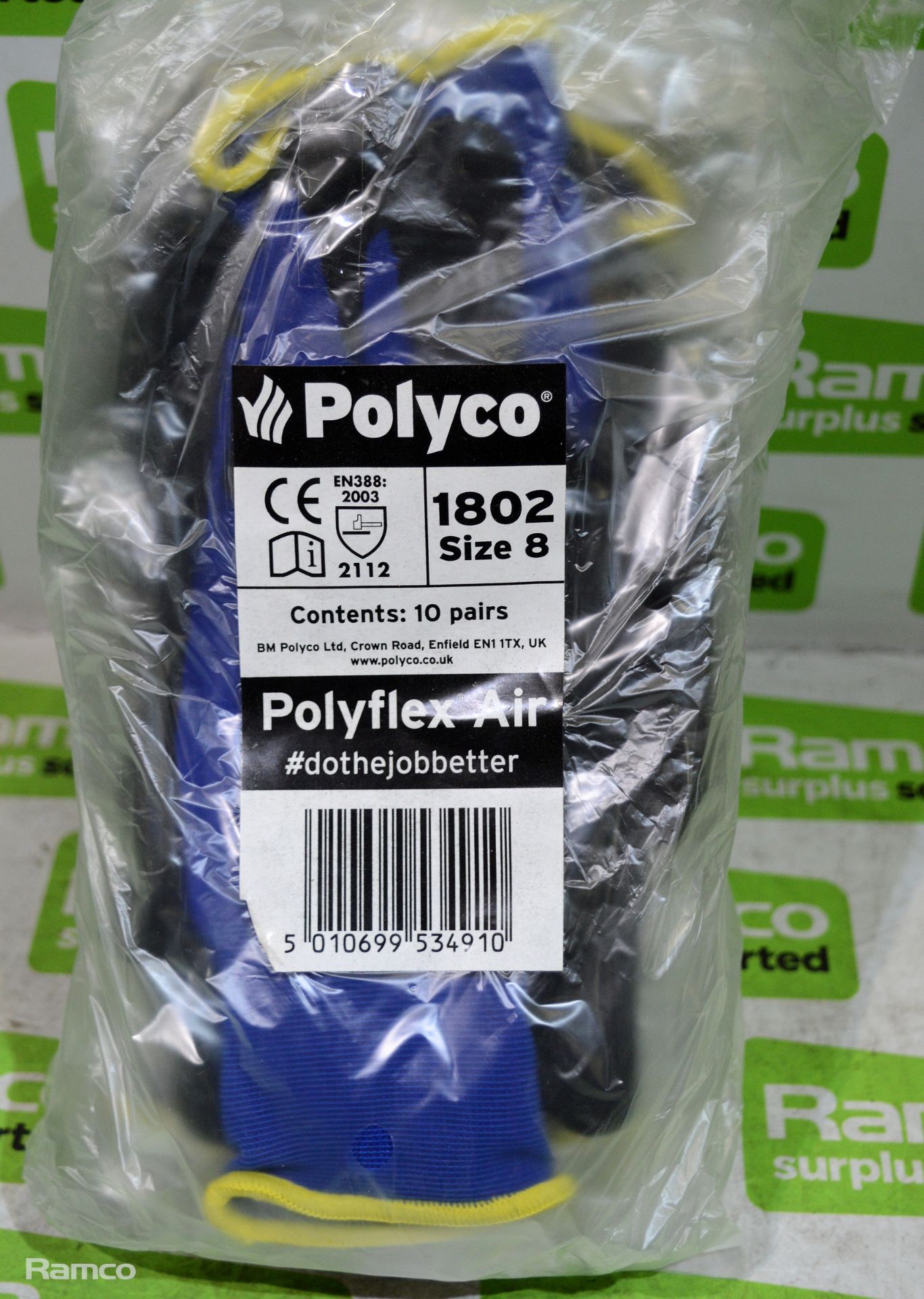 Polyco Polyflex size 8 gloves - 100 pairs - Image 2 of 3
