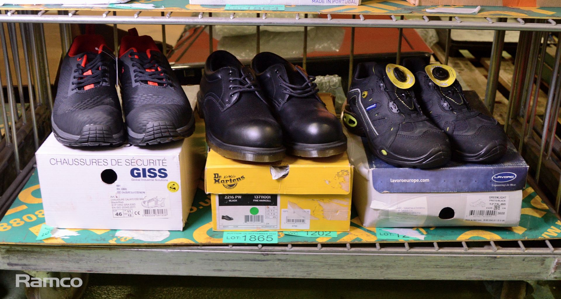 3x Workwear footwear - 1x size 10, 1x size 11, 1x size 6