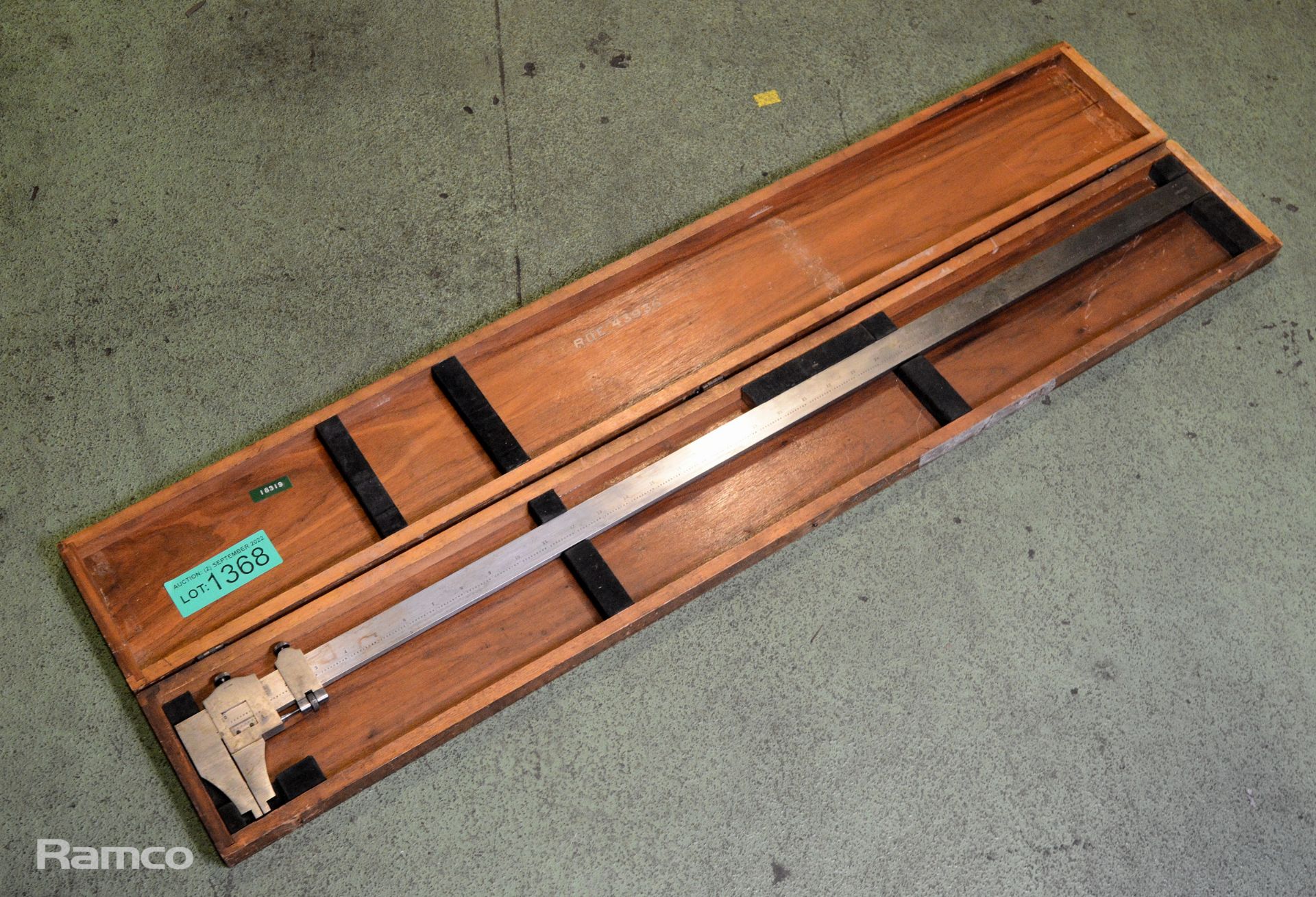 Brown & Sharpe Mfg Co. 37 inch Vernier Caliper in Wooden Case