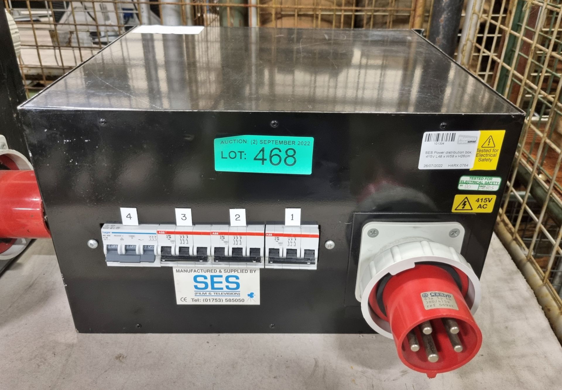 SES Power distribution box, 415V L48 x W58 x H26cm