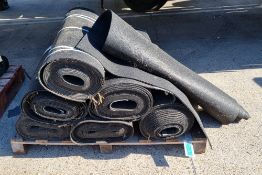 Assorted black rubber matting 6mm thick - 9 rolls