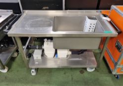Stainless Steel Portable Sluice Sink Assembly