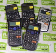 2x Casio Fx-82ES Plus Natural-V.P.A.M calculators, 2x Casio Fx-85 GTX Classwiz Calculators