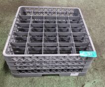 Grey dishwasher tray (holds 25 cups) - 49.5 x 49.5 x 22.5xm