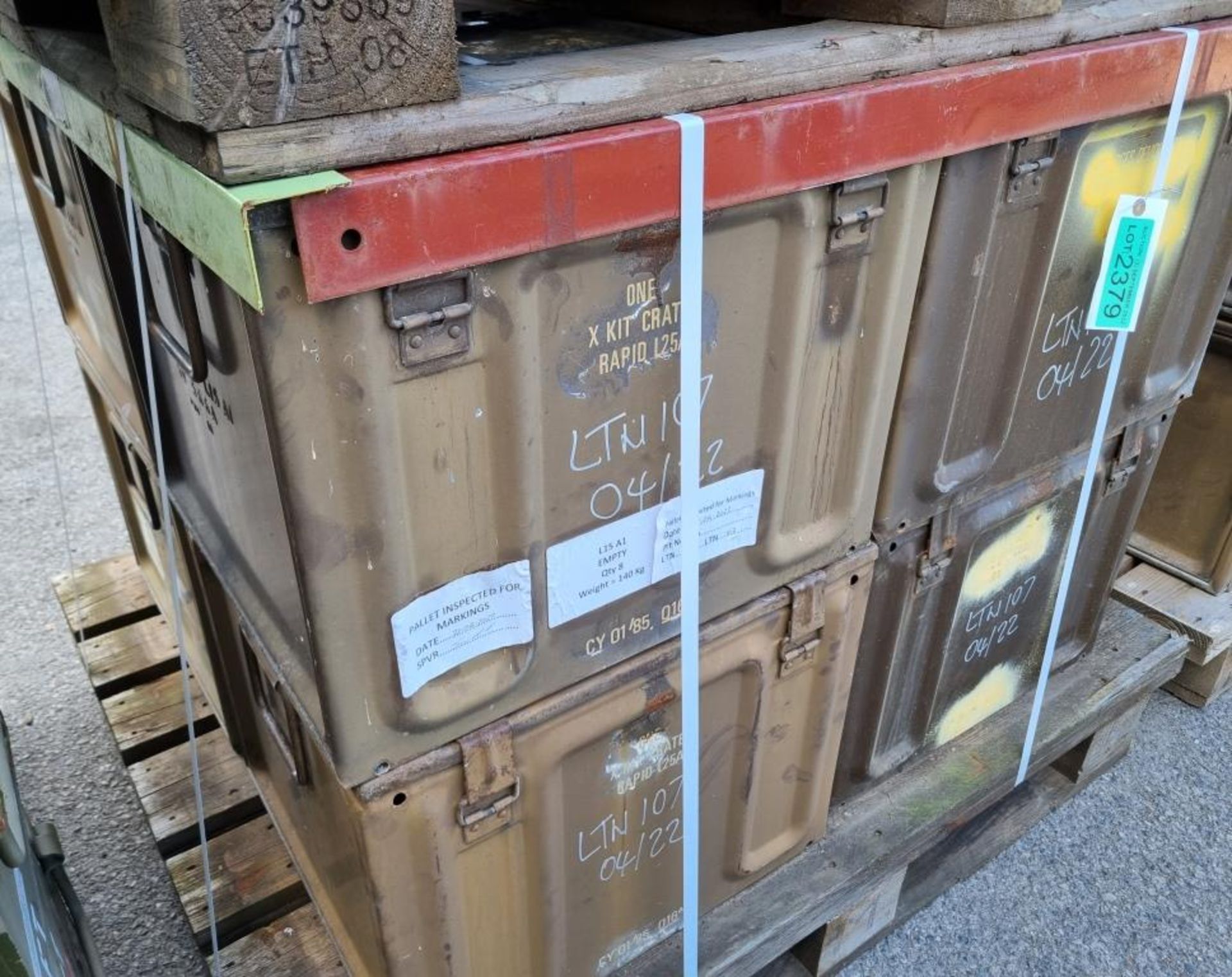 L15 A1 ammo boxes x8 - Image 2 of 2