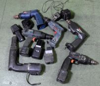 Cordless drills - AS SPARES OR REPAIRS
