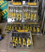 5x Stanley 10 piece paint brush sets