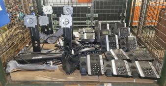 Office spares, monitor stands, telephones