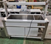 Parry FS-HB4 flexi serve hot cupboard with dry well bain marie top - 150x70x90cm