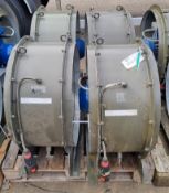 4x Elta Industrial fans - SC063K4 0 C5 / 15 / AU - 400V - 3ph - 50hz - 1440 RPM - 1.1kW - WEG Motor