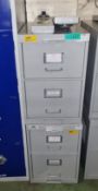 2x 2 Drawer Security Filing Cabinets with Chubb Mark IV Manifoil Combination Lock