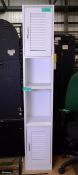 White tallboy cabinet - 310 x 300 x 1810