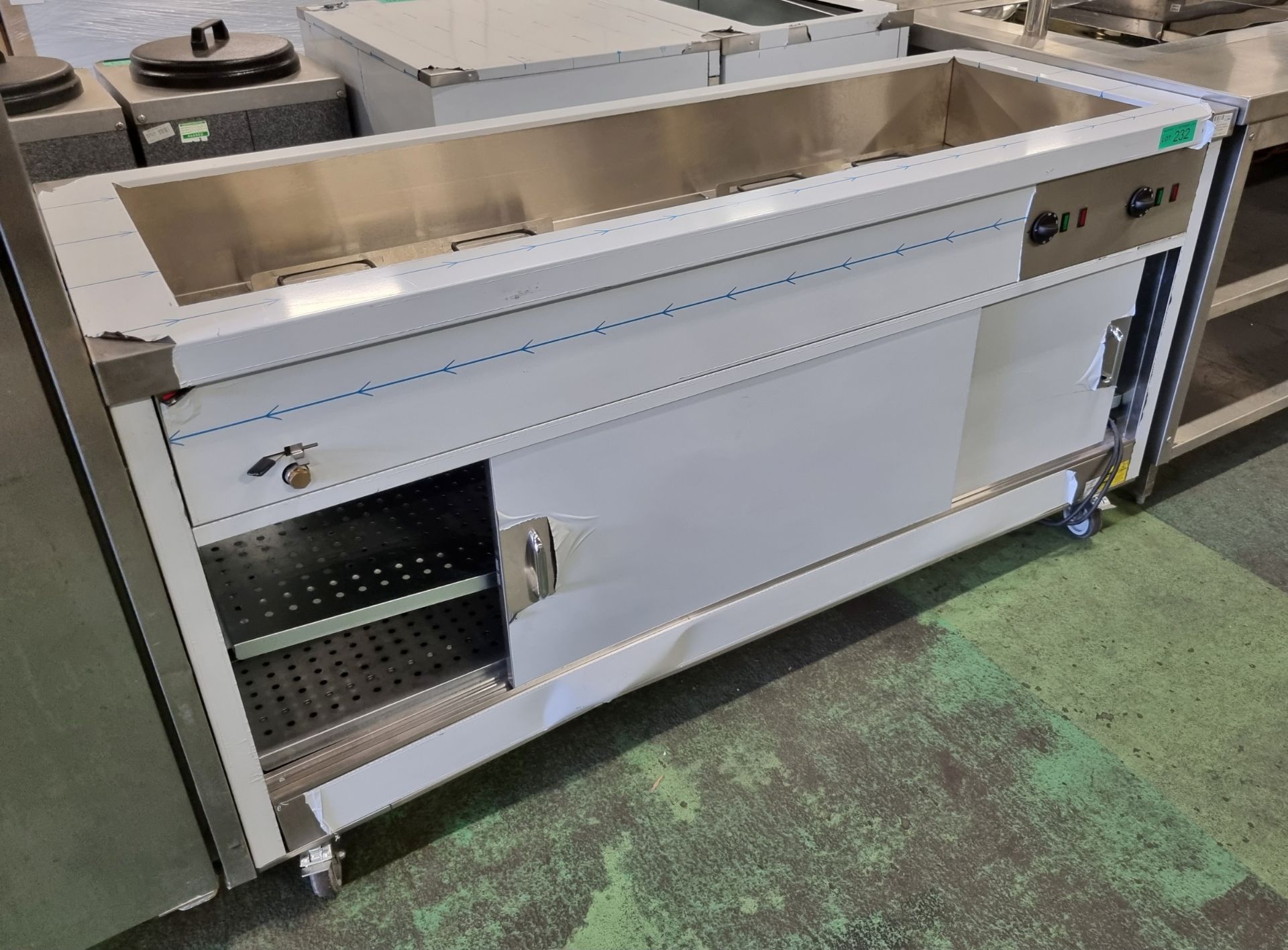 Parry HOT18BM hot cupboard with bain marie top - 180 x 65 x 90 - Image 3 of 6