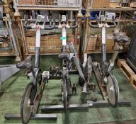 Spin bikes x4 (dismantled on pallet) - Spares and repairs only missing parts